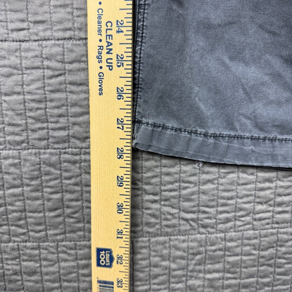 American Eagle Women 6 Regular Gray Cargo Pants Wide Leg Stretch Distressed - Picture 11 of 13